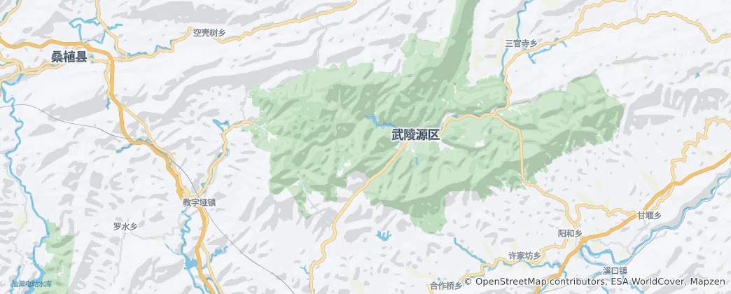 Map of Wulingyuan District
