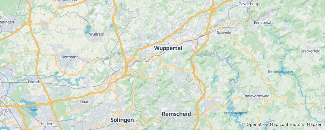 Térkép: Wuppertal