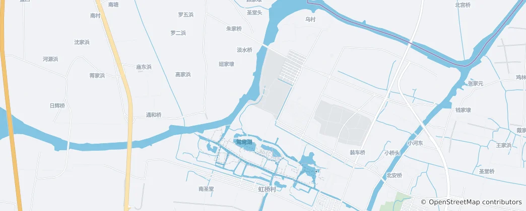 Mappa di Wuzhen West Scenic Zone