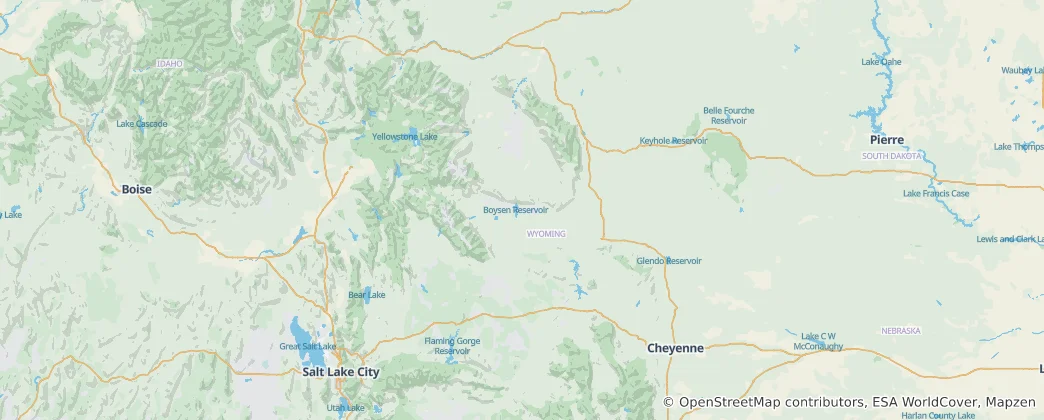 Mapa Wyoming