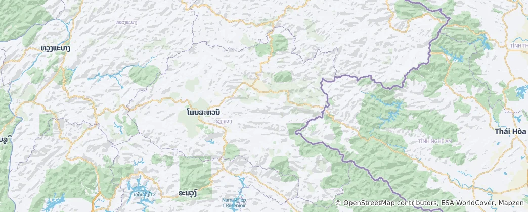 Mappa di provincia di Xiangkhoang