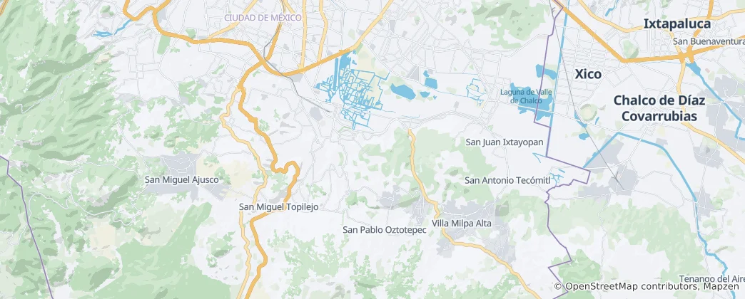 Mapa de Xochimilco
