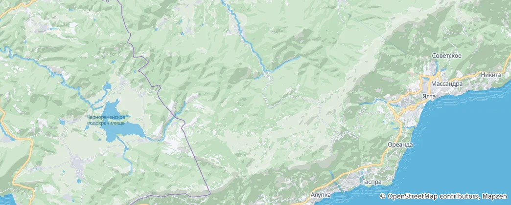 Mapa Yalta mountain-forest nature reserve