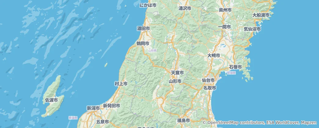 야마가타현 지도
