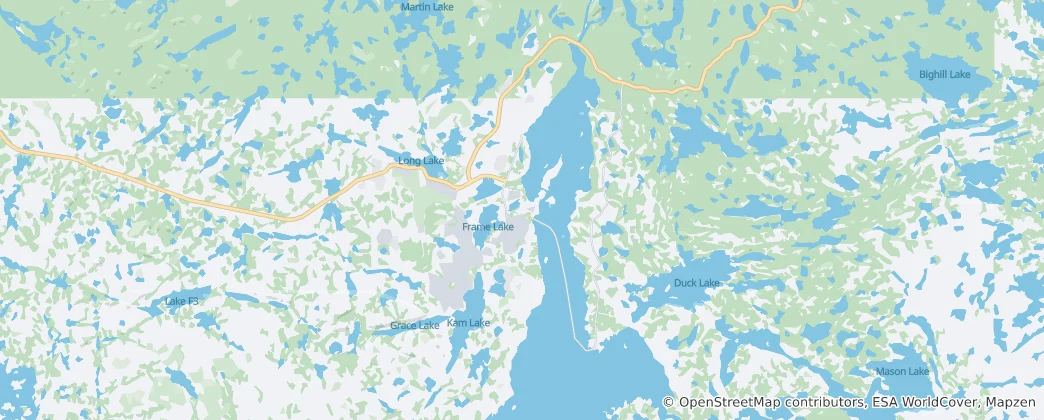 Karte von Yellowknife