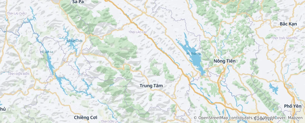 Map of Yên Bái Province