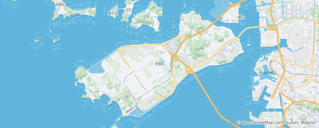 Térkép: Jongdzsongdo-sziget