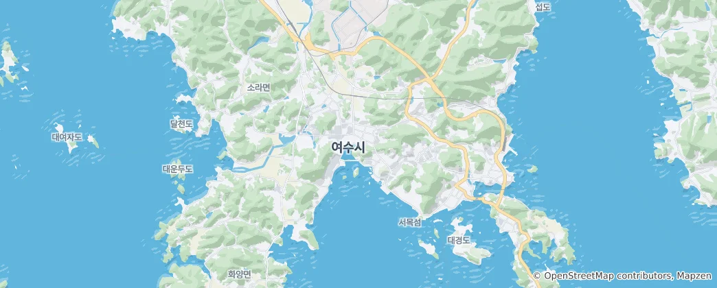 Karte von Yeosu