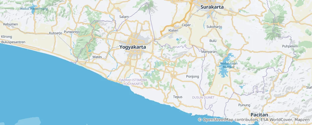 Térkép: Yogyakarta