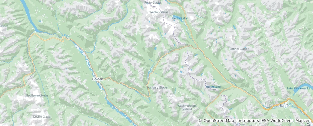 Mappa di Parco nazionale Yoho