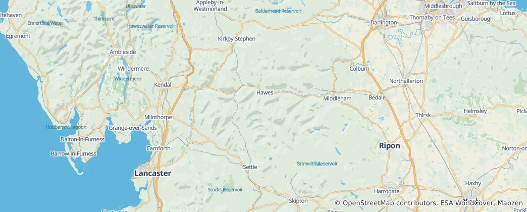 Mappa di Parco nazionale delle Yorkshire Dales