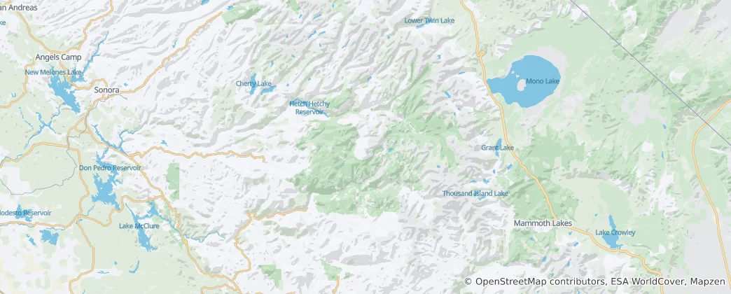 Mappa di Parco nazionale di Yosemite