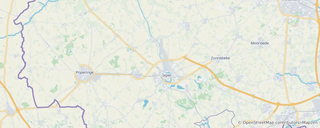 Map of Ypres