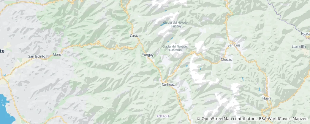 Mapa Yungay Province