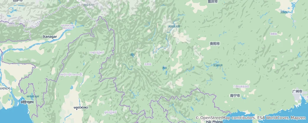 Map of Yunnan Province