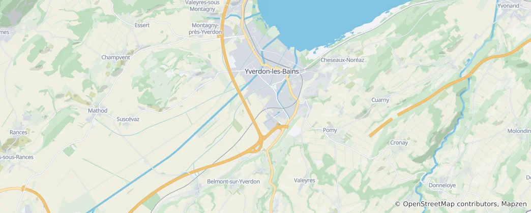 Map of Yverdon-les-Bains