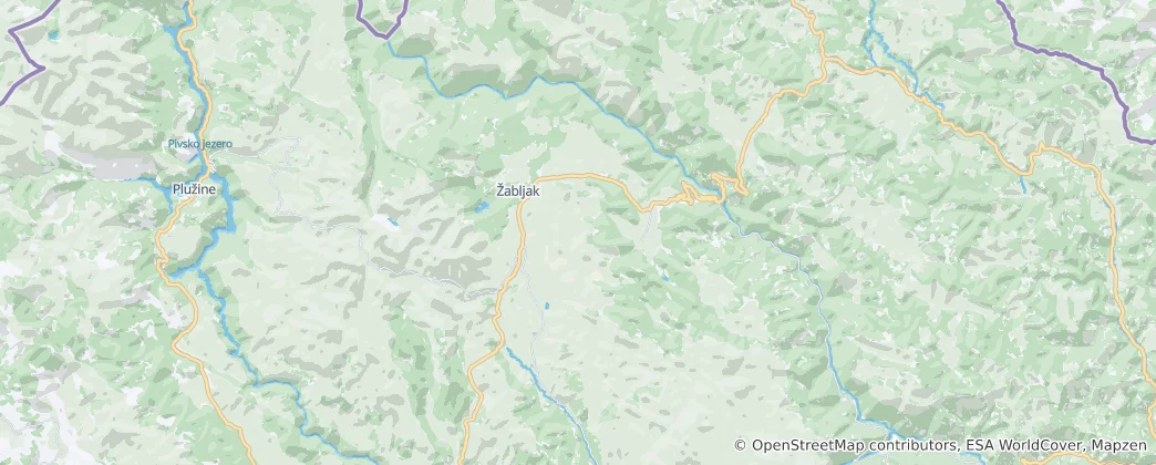 Map of Zabljak Municipality