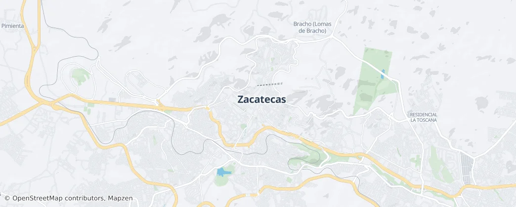 Zacatecas (miasto) — mapa