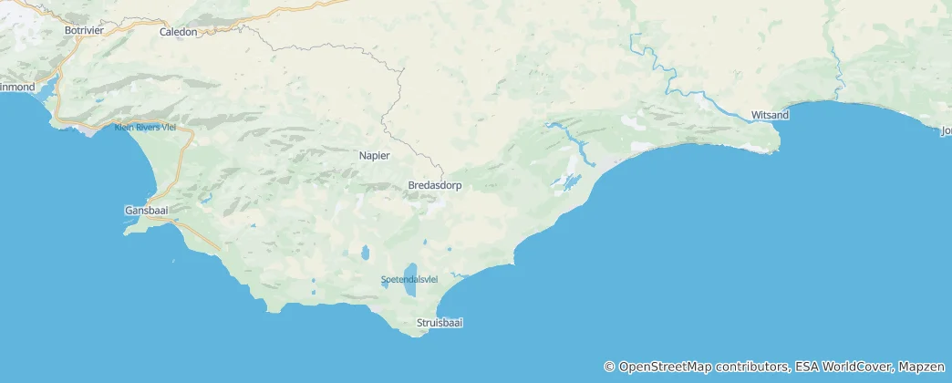 Mapa Cape Agulhas Local Municipality