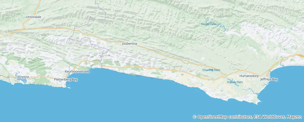 Mappa di Municipalità locale di Kou-Kamma