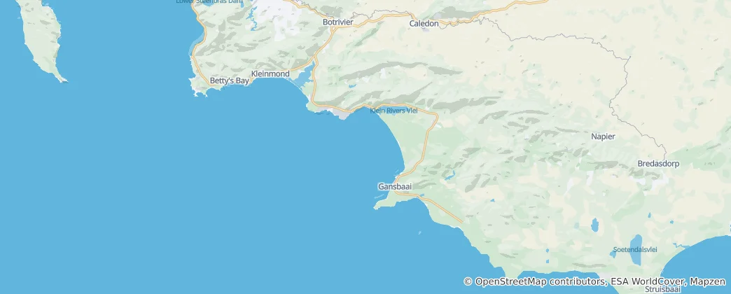 Mapa Overstrand Local Municipality