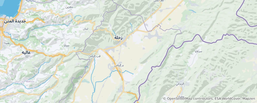 Mapa Dystrykt Zahla
