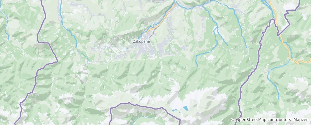 Map of Zakopane
