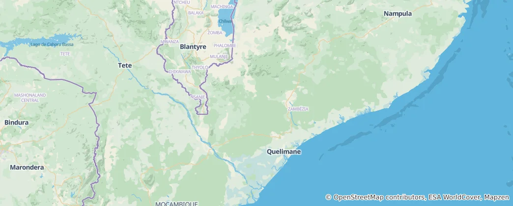 Mapa Zambezia Province