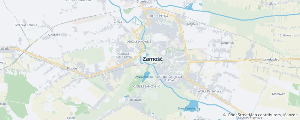 Map of Zamosc