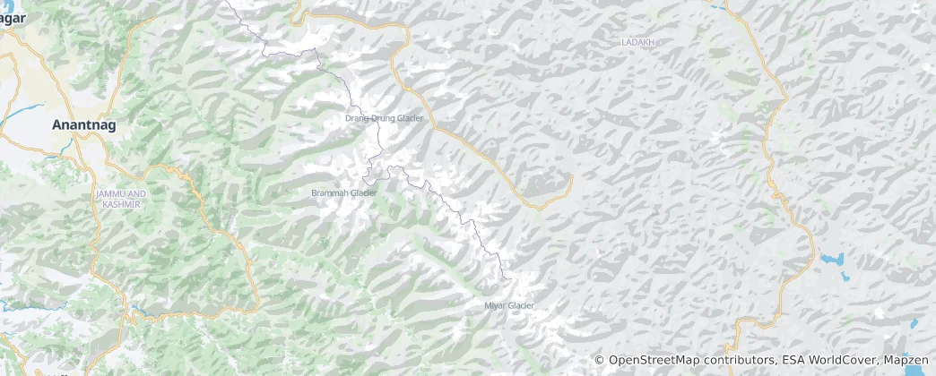 Karte von Zanskar
