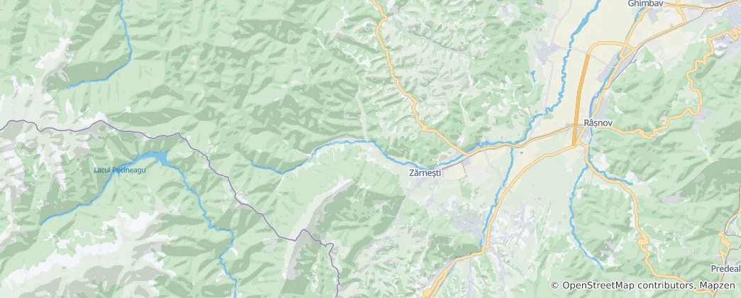 Mapa Zărnești