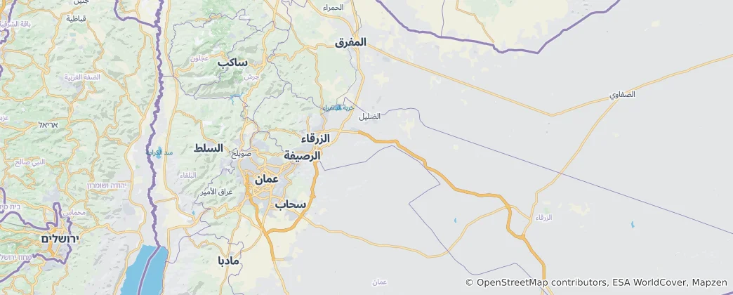 Mappa di governatorato di al-Zarqa