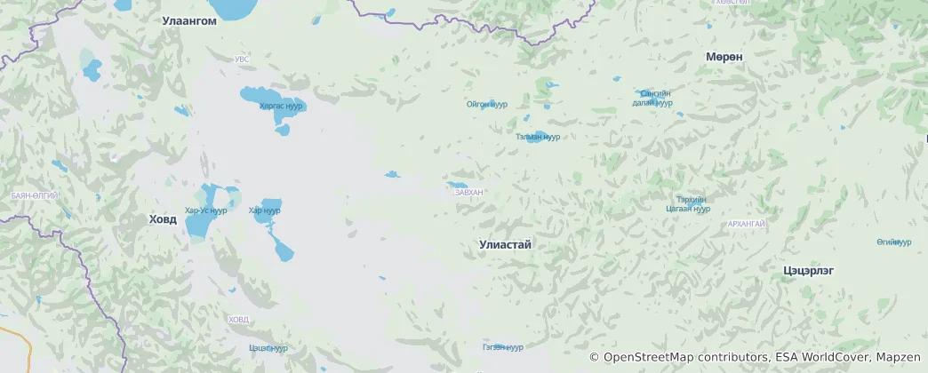 Map of Zavkhan Province
