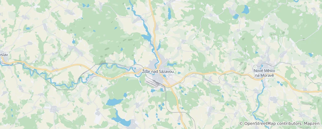 Karte von Žďár nad Sázavou