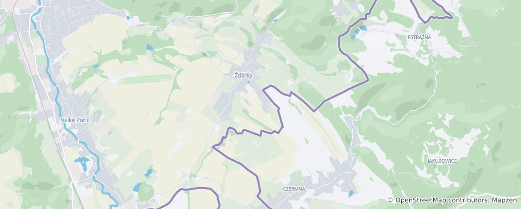 Map of Žďárky