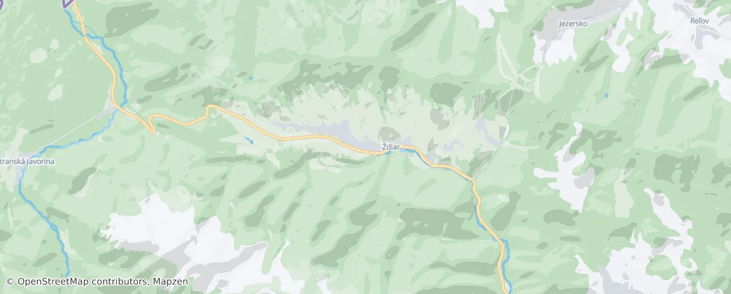 Ždiar – Mapa
