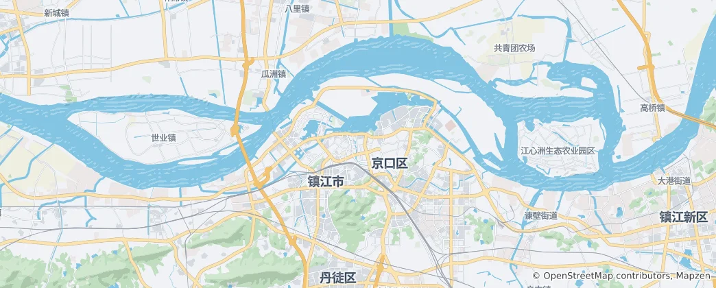 Map of Zhenjiang