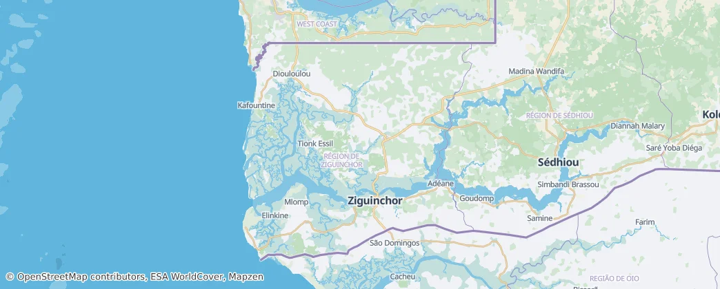 Ziguinchor — Map