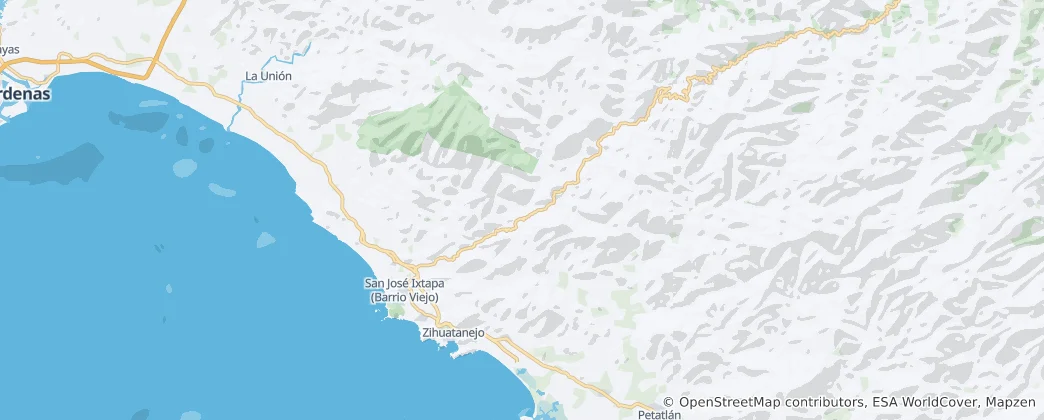 Mapa Zihuatanejo de Azueta