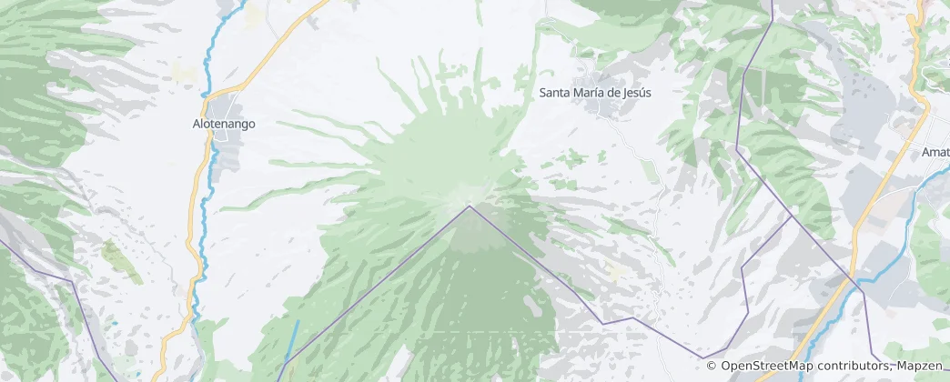Mapa Zona de Veda Definitiva Volcán Agua