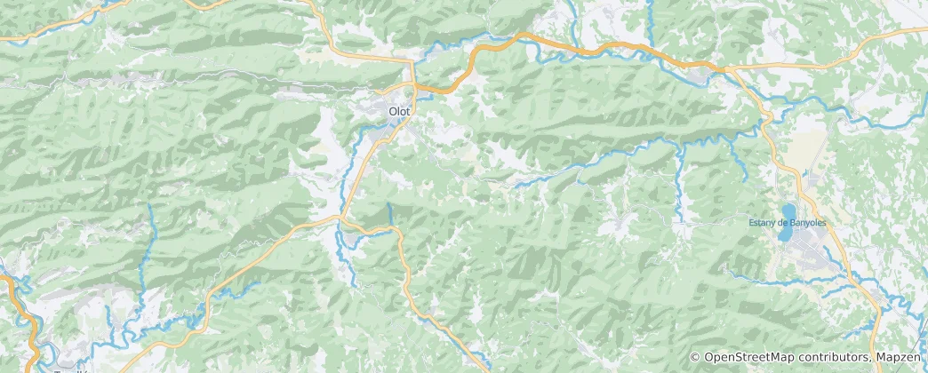 Karte von Naturschutzpark Vulkane der Garrotxa