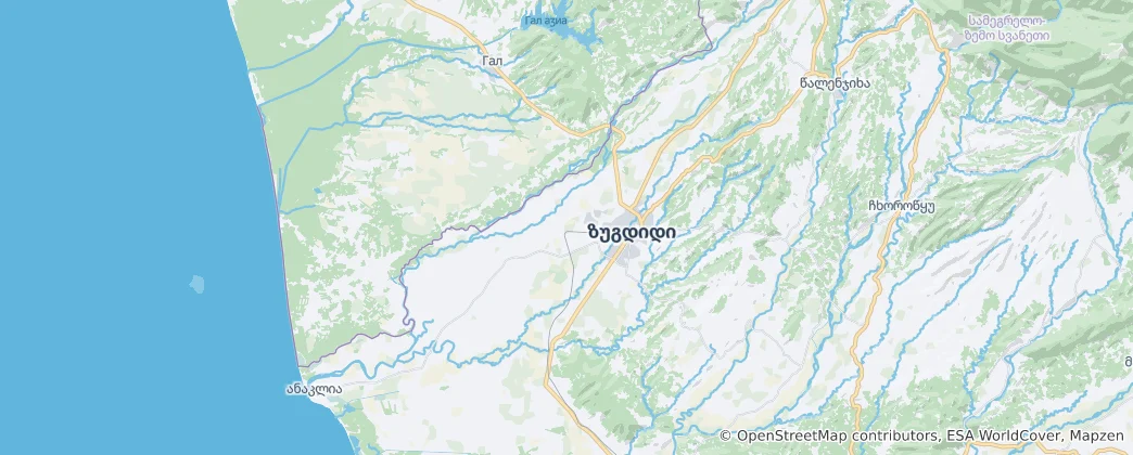 Map of Zugdidi Municipality