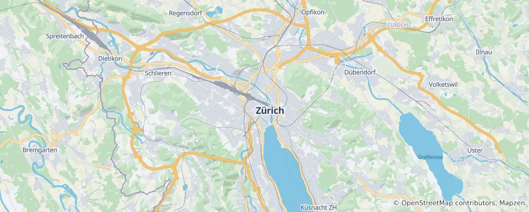 Map of Zurich