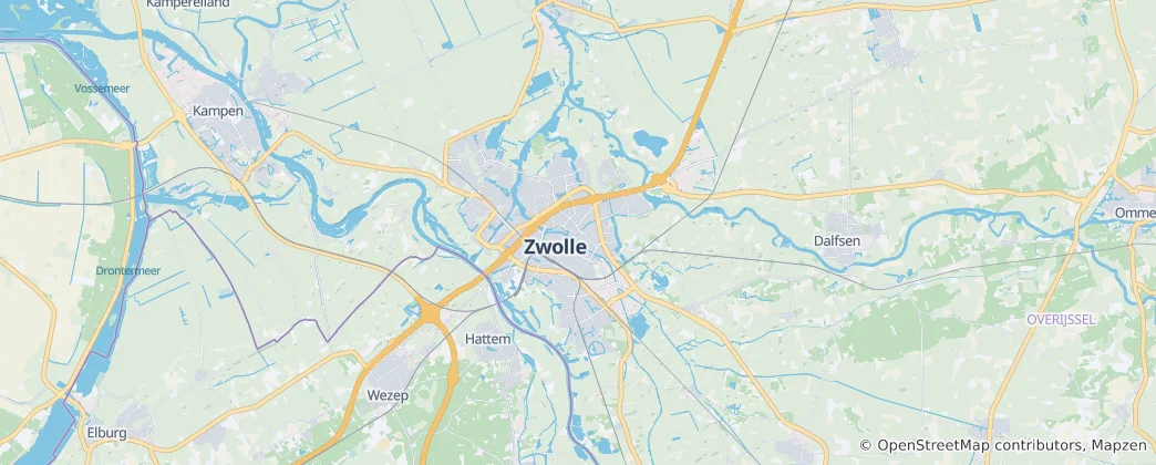 Map of Zwolle