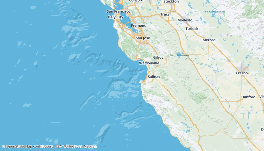 Monterey Bay National Marine Sanctuary — mapa