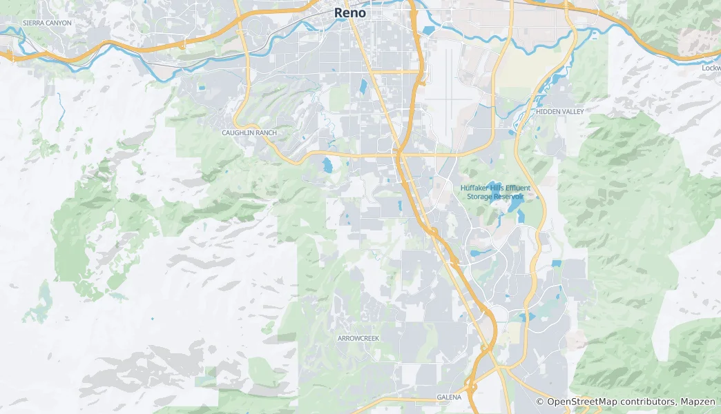 Mappa di Southwest Reno