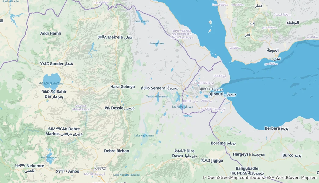 Map of Afar Region