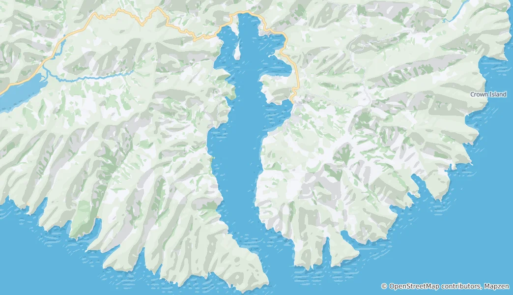 Mappa di Baia di Akaroa
