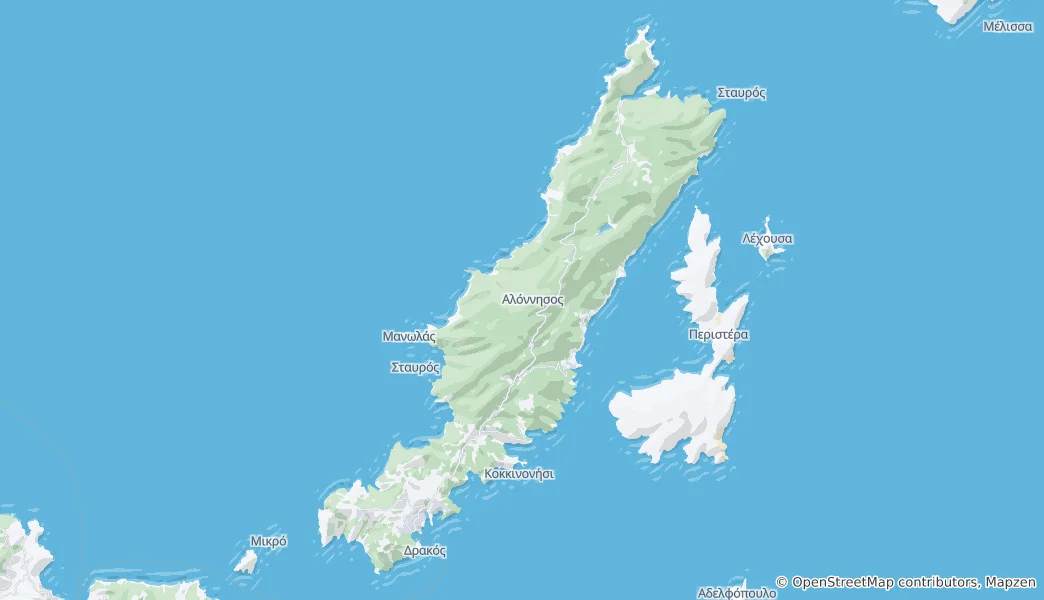 阿洛尼索斯岛 地图