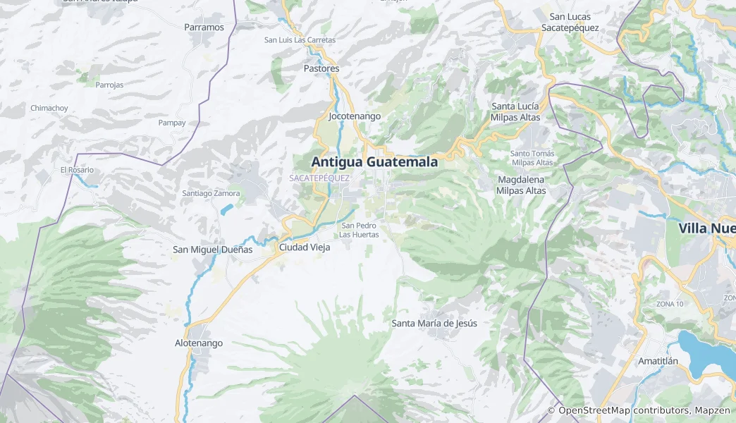Map of Antigua Guatemala